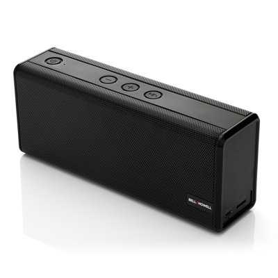 BELL + HOWELL<sup>&reg;</sup> Bluetooth Wireless Speaker - Ideal for your home, desktop or even for relaxing outdoors. The dual 3 watt speakers (6 watts total) have a rich, full range sound that will amaze you. Solid construction.